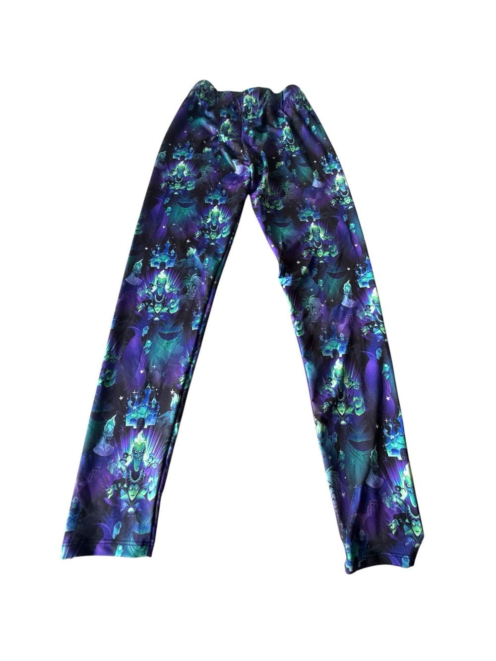 Disney villains Teal &‎ Purple Patterned Leggings